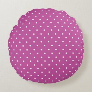 Naadloos magenta achtergrond polka stippenpatroon rond kussen