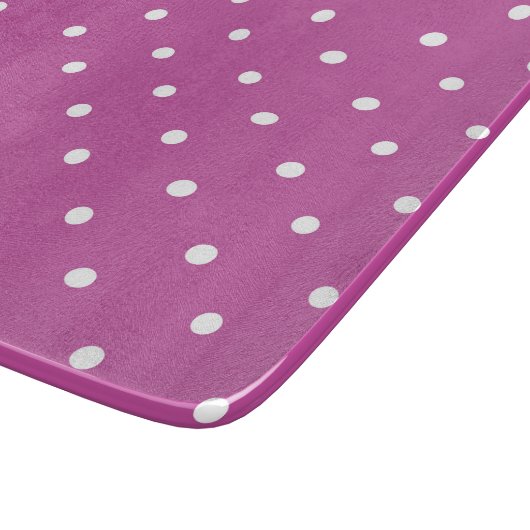 Naadloos magenta achtergrond polka stippenpatroon snijplank (Hoek)