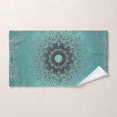 Naadloos mandala kaleidoscoop tegelgroen patroon o bad handdoek (Handdoek)