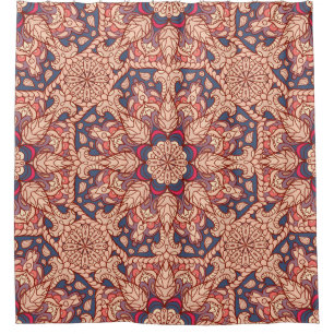Naadloos mandala-patroon.  decoratief thema douchegordijn