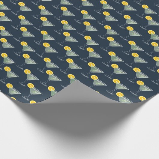 Naadloos Margarita-cocktailpatroon Cadeaupapier (Hoek)