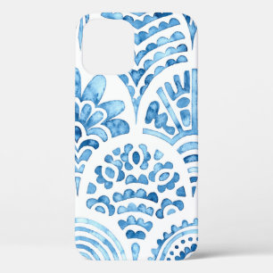 Naadloos marokkaans patroon.  tegel. Blauw Case-Mate iPhone Case