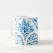 Naadloos marokkaans patroon. tegel. Blauw Koffiemok (Voorkant links)