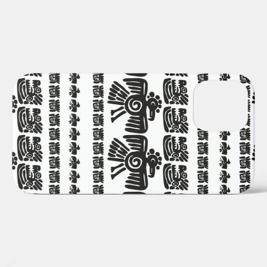 Naadloos  maya patroon. Zwart-witte eth Case-Mate iPhone Case (Achterkant (horizontaal))
