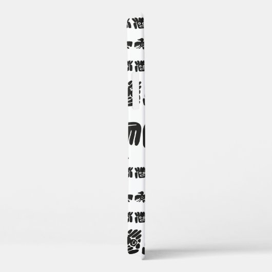 Naadloos  maya patroon. Zwart-witte eth Case-Mate iPhone Case (Achterkant / Rechts)