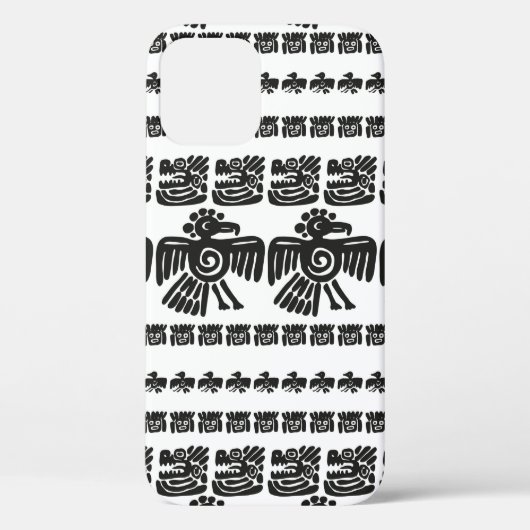 Naadloos  maya patroon. Zwart-witte eth Case-Mate iPhone Case (Achterkant)