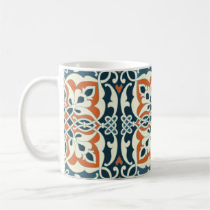 Naadloos medallion multi-kleurenpatroon koffiemok