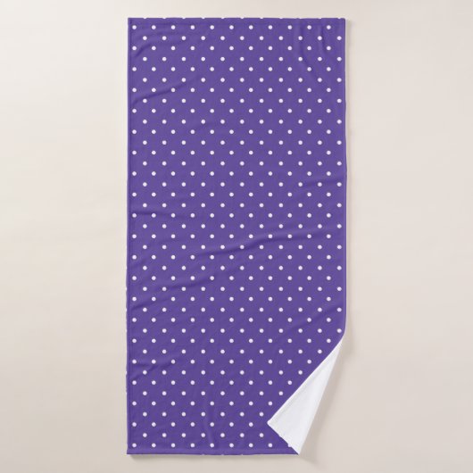 Naadloos medium paars stippenpatroon bad handdoek (Badhanddoek)
