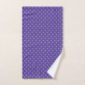 Naadloos medium paars stippenpatroon bad handdoek (Handdoek)