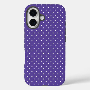 Naadloos medium paarse stippenpatroon iPhone 16 hoesje
