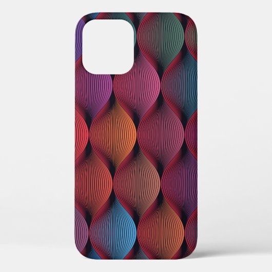 Naadloos, meerkleurig golvend patroon Case-Mate iPhone case (Achterkant)