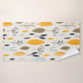 Naadloos met de hand geïllustreerd bloempatroon op badhanddoek (Badhanddoek)