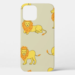 Naadloos met de hand getekend leeuwenpatroon. ach Case-Mate iPhone case