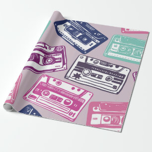 , naadloos, met de hand getekend patroon met oud g cadeaupapier