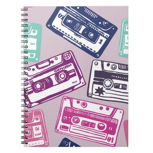 , naadloos, met de hand getekend patroon met oud g notitieboek (Voorkant)