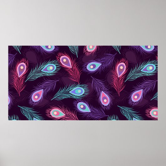 Naadloos met de hand getekend pekelenpatroon. Vint Poster (Voorkant)