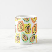  naadloos met de hand getekende papaja's. koffiemok (Center)