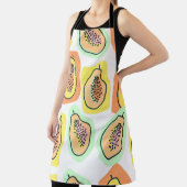 naadloos met de hand getekende papaja's. schort (Insitu)