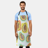 naadloos met de hand getekende papaja's. schort (Gedragen)