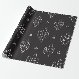 naadloos met de hand getrokken dactuurpatroon met cadeaupapier