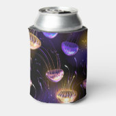 Naadloos met gloeiende kwal blikjeskoeler (Blikje Achterkant)