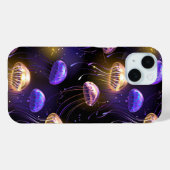 Naadloos met gloeiende kwal Case-Mate iPhone case (Achterkant (horizontaal))