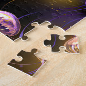 Naadloos met gloeiende kwal legpuzzel (Zijkant)