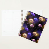 Naadloos met gloeiende kwal planner (Display)