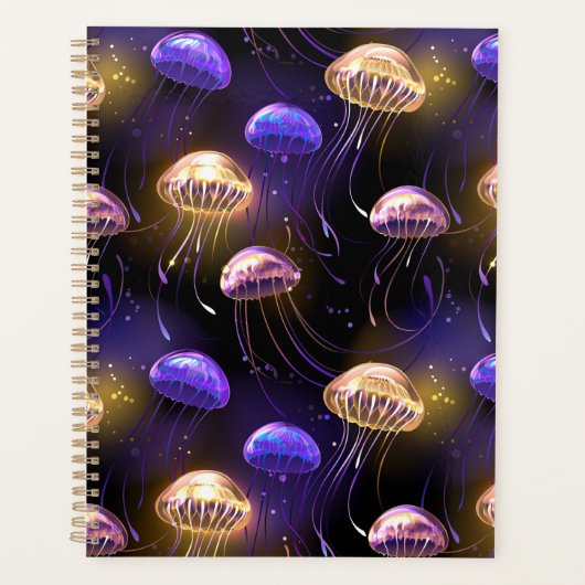 Naadloos met gloeiende kwal planner (Voorkant)
