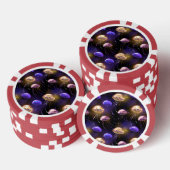Naadloos met gloeiende kwal poker chips (Opstapeling)