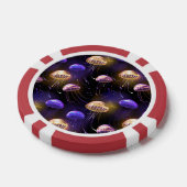 Naadloos met gloeiende kwal poker chips (Enkel)