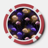 Naadloos met gloeiende kwal poker chips (Achterkant)