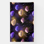 Naadloos met gloeiende kwal spandoek (Verticaal)