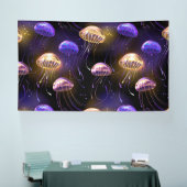 Naadloos met gloeiende kwal spandoek (Beurs)