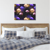 Naadloos met gloeiende kwallen canvas afdruk (Insitu (Slaapkamer))