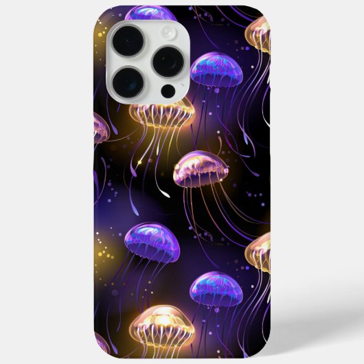 Naadloos met gloeiende kwallen Case-Mate iPhone case (Achterkant)