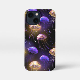 Naadloos met gloeiende kwallen iPhone 13 mini hoesje