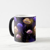 Naadloos met gloeiende kwallen magische mok (Voorkant links)