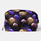 Naadloos met gloeiende kwallen toilettasje (Achterkant)