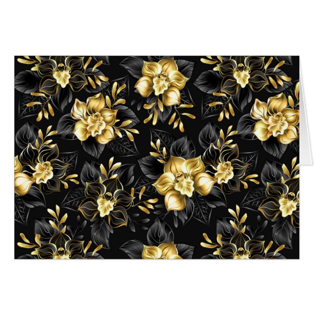 Naadloos met sieraden orchideeën (Voorkant Horizontaal)