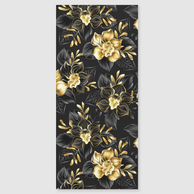 Naadloos met sieraden orchideeën (Voorkant)