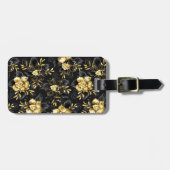 Naadloos met sieraden orchideeën bagagelabel (Voorkant horizontaal)