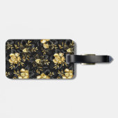 Naadloos met sieraden orchideeën bagagelabel (Achterkant horizontaal)