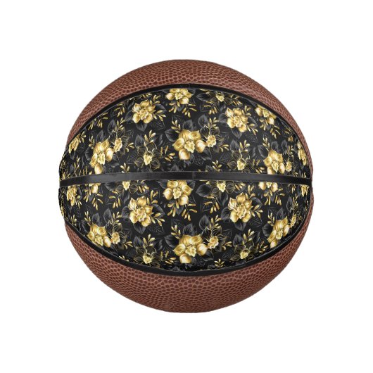 Naadloos met sieraden orchideeën basketbal (Voorkant)