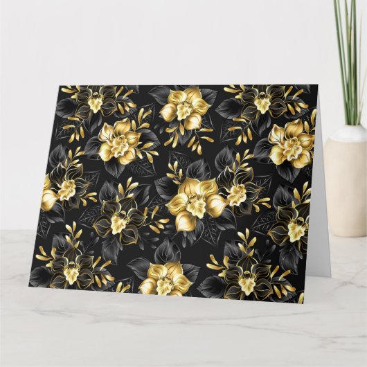 Naadloos met sieraden orchideeën bedankkaart (Voorkant)