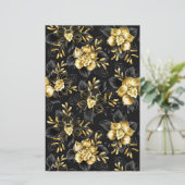Naadloos met sieraden orchideeën briefpapier (Staand voorkant)