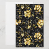 Naadloos met sieraden orchideeën briefpapier (Voorkant / Achterkant)