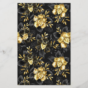 Naadloos met sieraden orchideeën briefpapier