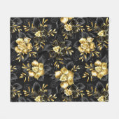 Naadloos met sieraden orchideeën fleece deken (Voorkant (Horizontaal))
