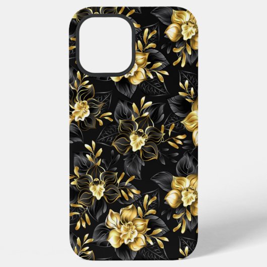 Naadloos met sieraden orchideeën iPhone hoesje (Achterkant)